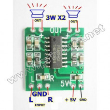 Стерео усилитель 2х3Вт D-класса на базе PAM8403